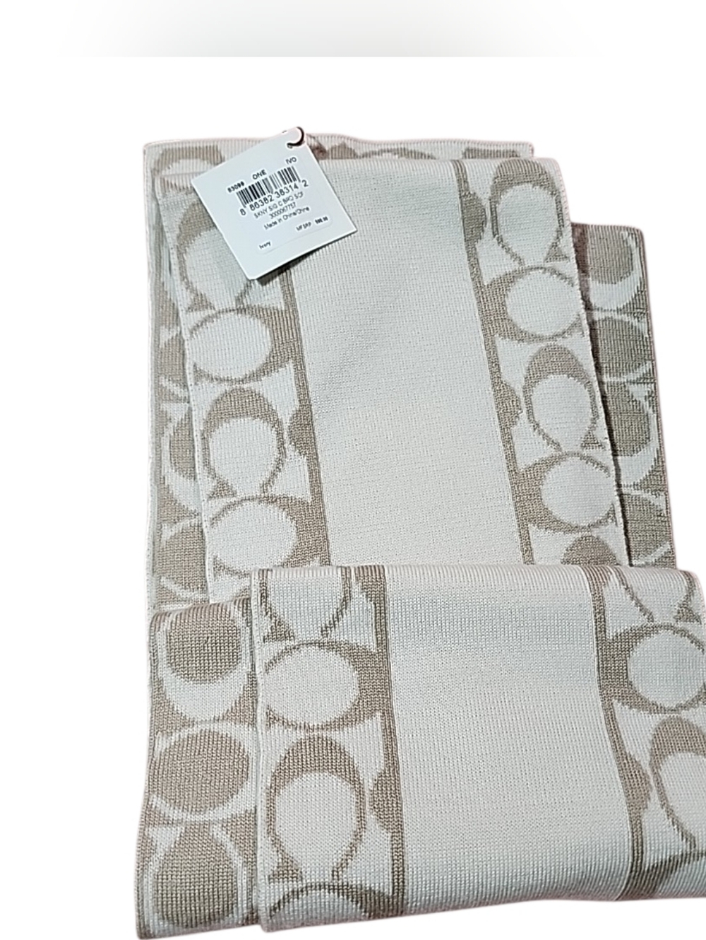Coach Scarf, Cream Color. Nwt Authentic - Picture 2 of 3